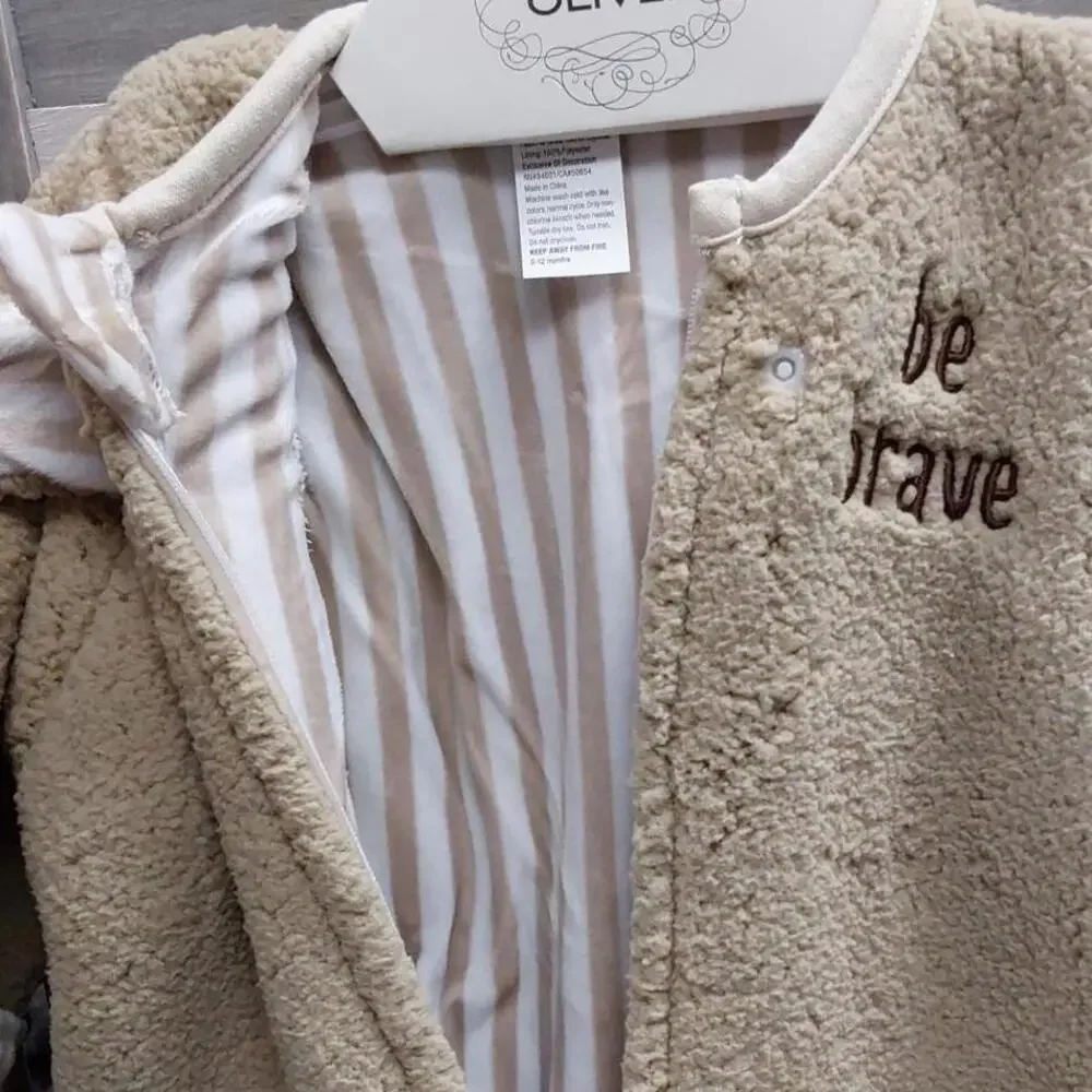 Be Brave Lion Cozy Bag Onesie | Izzy & Oliver | 0-12 Months
